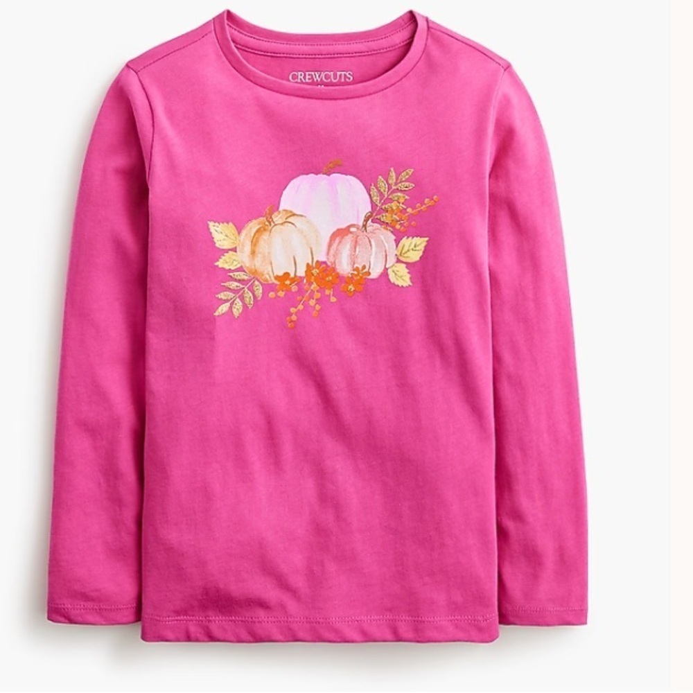 J crew Girls' long-sleeve pumpkins graphic tee